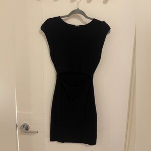Aritzia Black Cutout Mini Dress